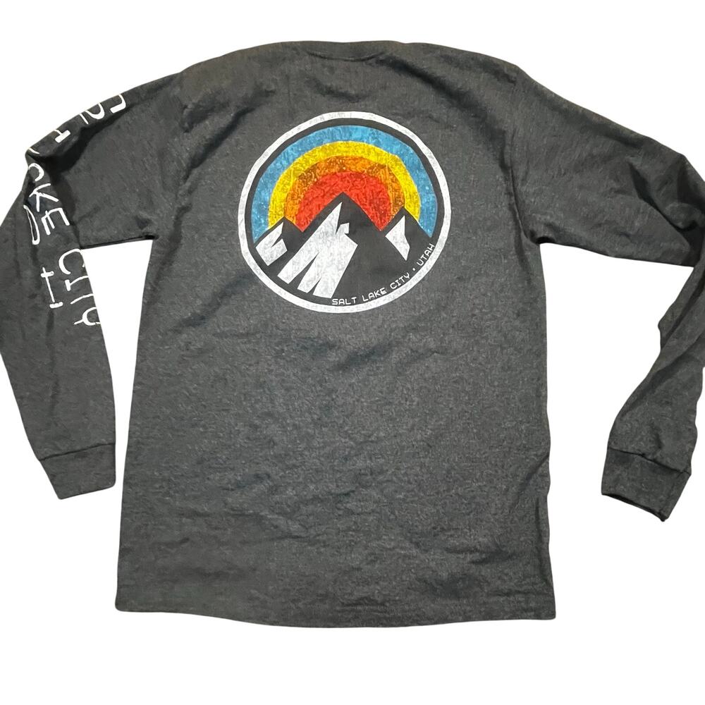 Utah Mountain Rainbow Long Sleeve Shirt Hiker‎ Core Women Small Hiking Outdoors